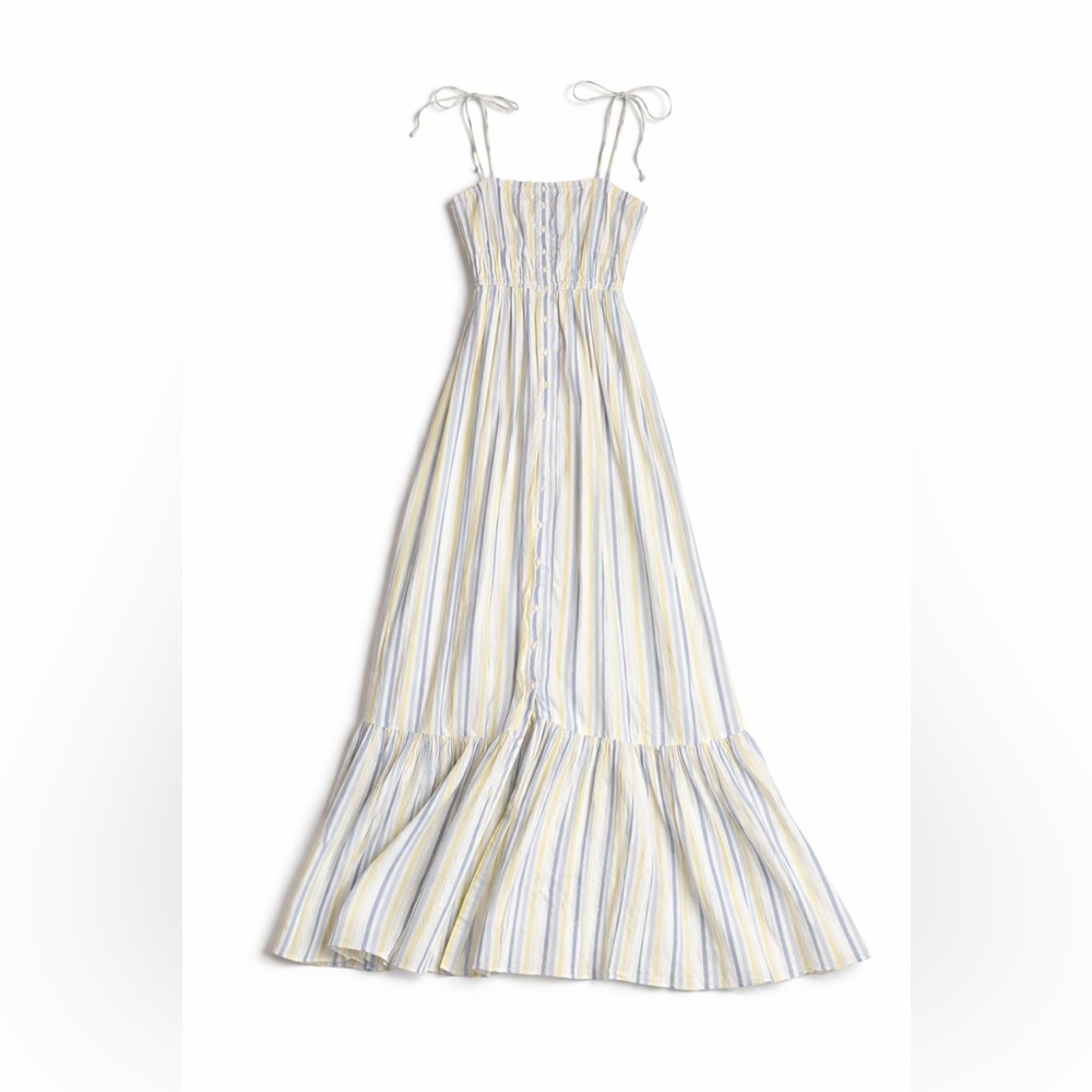 Aerie Striped Maxi Dress - Yellow and Blue